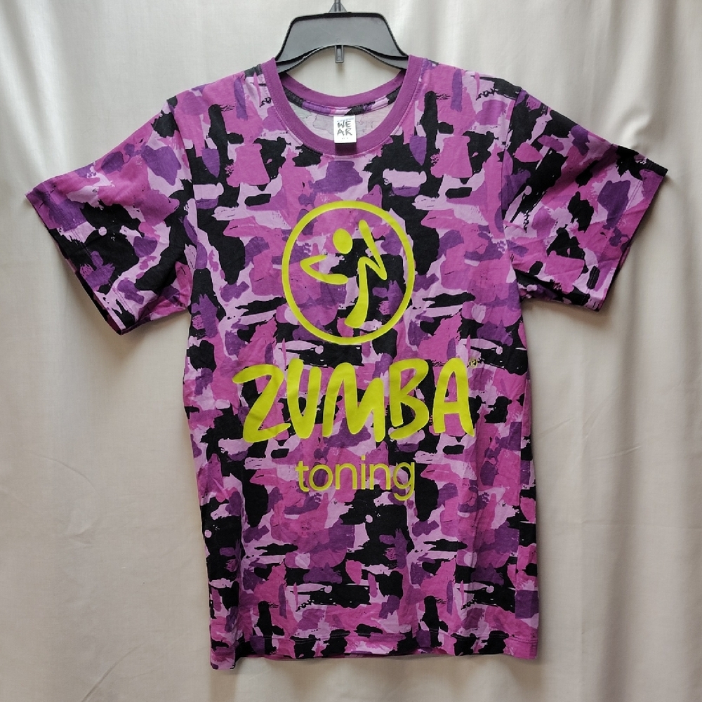 Zumba Fitness Purple and Yellow Short Sleeve Tee